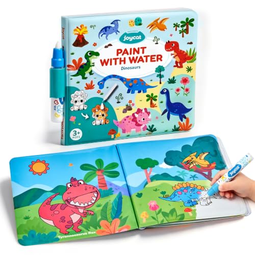JoyCat Libro para Colorear con Agua, Dinosaurios