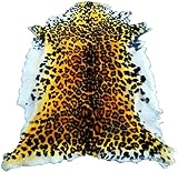 OKAYDA Area Rug Leopard Printed Design Rugs Super Soft Real Australia Sheepskin Carpet for Living Ro
