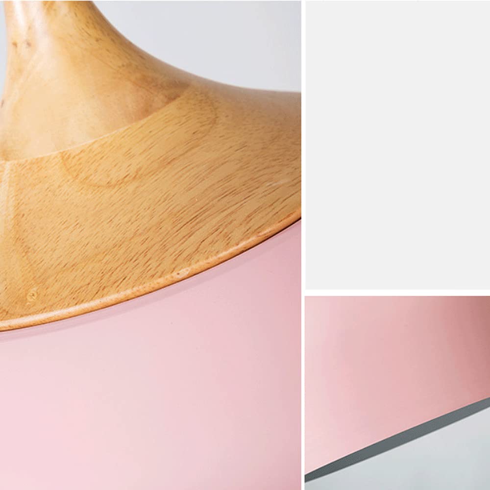 JMEDIC Éclairage Suspendu en Métal Moderne Nordique, Abat-Jour De Lustre en Métal De Couleur De Base E26, Luminaires Quotidiens Simples d'art en Bois, pour Îlot De Cuisine, Bar, Restaurant, Lanterne