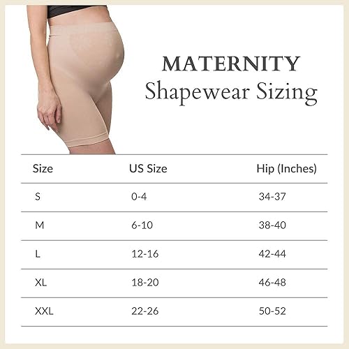 Miniatura 4 de Faja moldeadora de maternidad, sobre bache, muslo medio, soporte sin costuras, ropa interior para embarazo, fabricada en Estados Unidos, Pettipant