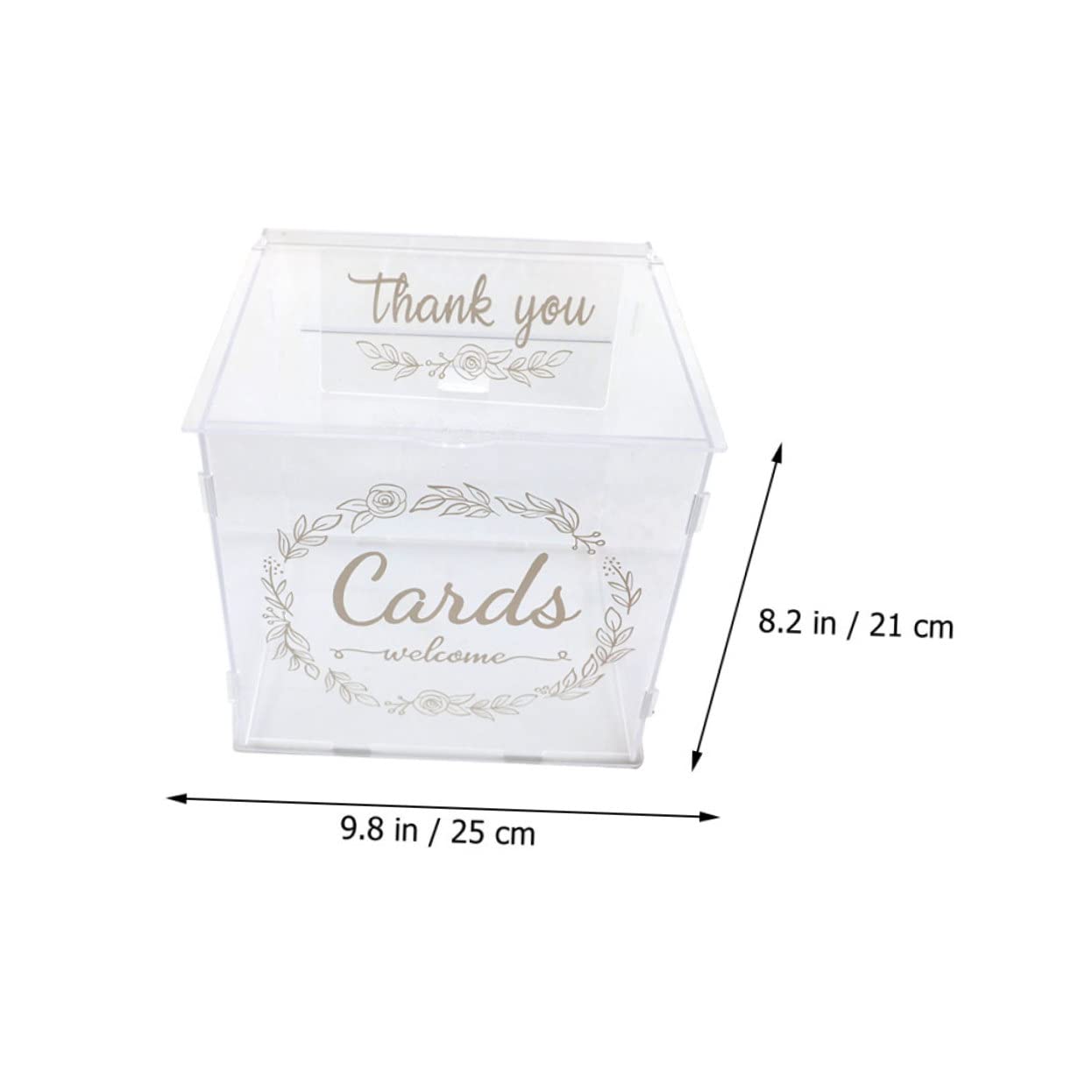 LABRIMP Hochzeitskartenbox mit Schloss Transparente Diy Geldbox für Karten Geldgeschenke und Erinnerungen Große Acrylbox für Hochzeitsfeiern und Partys