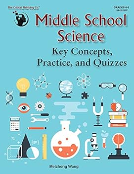 Paperback Middle School Science: Key Concepts, Practice, and Quizzes Workbook (Grades 6-8) Book