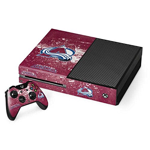 Skinit Decal Gaming Skin Compatible with Xbox One Console and Controller Bundle - Officially Licensed NHL Colorado Avalanche Frozen Design