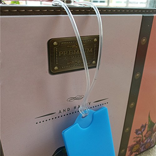 Cosmos 100 Pieces 6.75 inch Clear Plastic Travel Luggage Tag Loops Straps for Luggage Bag ID Tag3