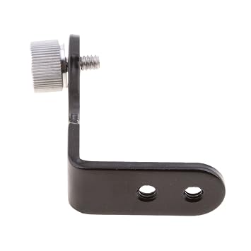 Kawn Metal Black DSLR/SLR Camera/Telescope Holder Tripod Adapter Mount L-Shape Fixed Bracket - Eliminate Image-Shake in Binoculars