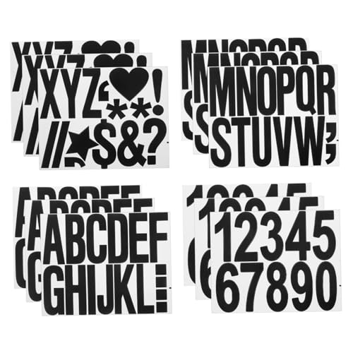 ETHZZLE 12hojas Calcomanías Autoadhesivas Números y Letras Resistentes Al Agua Para Buzones y Vehículos