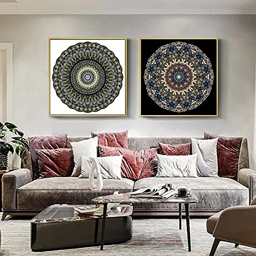 Pintura de lienzo nórdico de 40x40cm decorativa geométrica moderna
