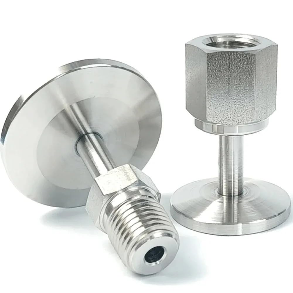 Conector de tubería de acero inoxidable SUS316L, 1 pieza, KF/NW 25 a 1/8" NPT macho