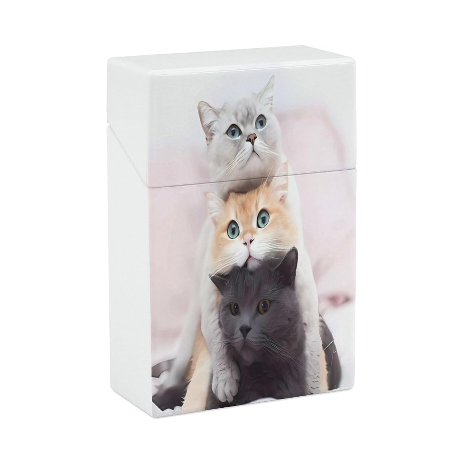 Cats Plastic Cigarette Case King Size for Men Women