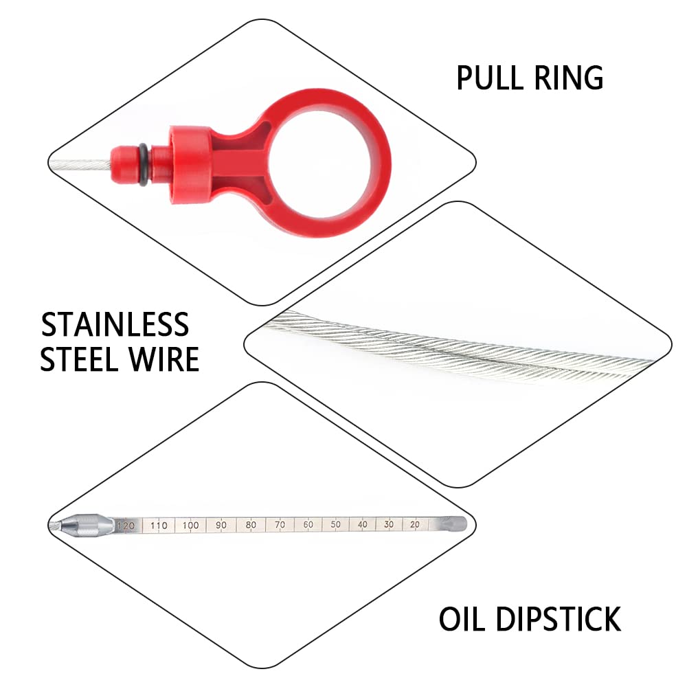 Apeixoto Transmission Dipstick with Instruction for Dodge Jeep Fluid