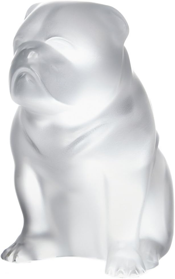 Lalique Bulldog Dog Sculpture Clear Crystal 10520200