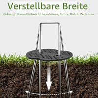 HuaMuDM Unkrautvlies Haken,100 Stück+100 Stück Unterlegscheiben – Ansicht 4