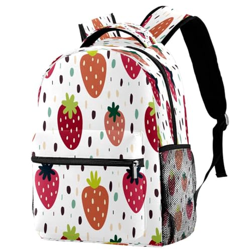 Juli motif de fraises d'été sur sac à dos ado original et coloré