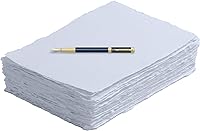 Vista 11 de Papel blanco hecho a mano con borde Deckle en blanco, tamaño A5, paquete de 50 unidades, papel de hojas sueltas mixtas para acuarela, escritores