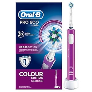 Oral-B PRO 600 CrossAction Oplaadbare Elektrische Tandenborstel Purple edition
