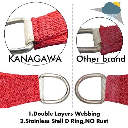 Image of KANAGAWA 12'x12' Sun Shade Sail Scarlet Curved Square