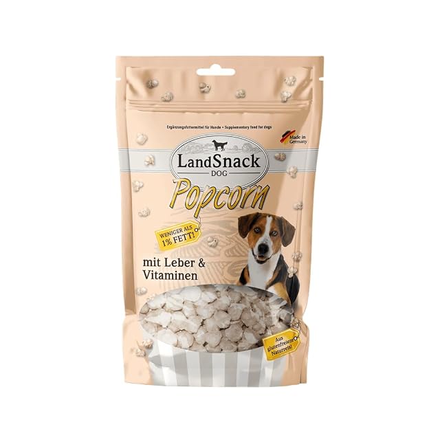LandSnack - Palomitas de maíz para perros con menos del 1% de grasa, el regalo especial de Alemania (con…