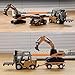 RC Construction Vehicles — 1/64 Scale RC Construction Vehicles Set, Alloy Forklift, Excavator & Dump Truck, 8-Channel Mini Remote Control Digger Toy, Rechargeable Desktop Micro Construction Fleet