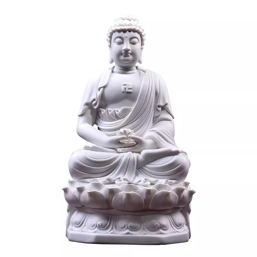 Posąg Buddy do wnętrz domu Zen ceramiczna statua Buddy Ozdoby Salon Studium Medytacja Rzemiosło Ozdoby Medytacyjna statua Buddy Figurka Rzeźba