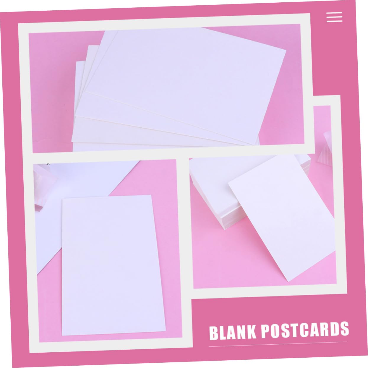 NUOBESTY Leere Kraftpapier Postkarten 200 Stück Weiß für Schreiben