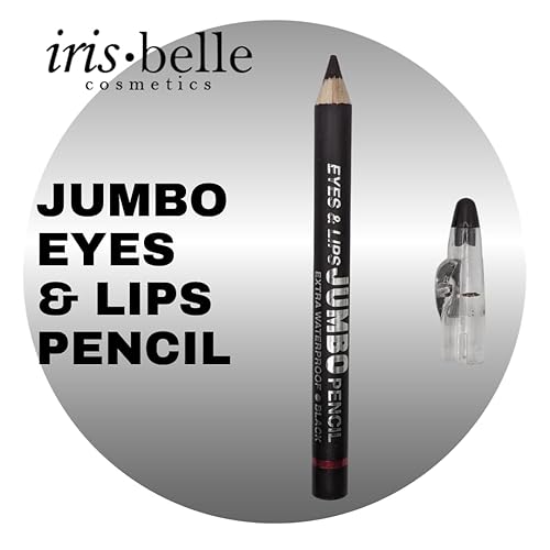 Miniatura 2 de IRIS.BELLE LÁPIZ JUMBO DE OJOS Y LABIOS IMPERMEABLES CON SACAPUNTAS. LÁPIZ GRUESO DE LARGA DURACIÓN, 2 PIEZAS DE TRATO DE 2 PIEZAS (MARRÓN O