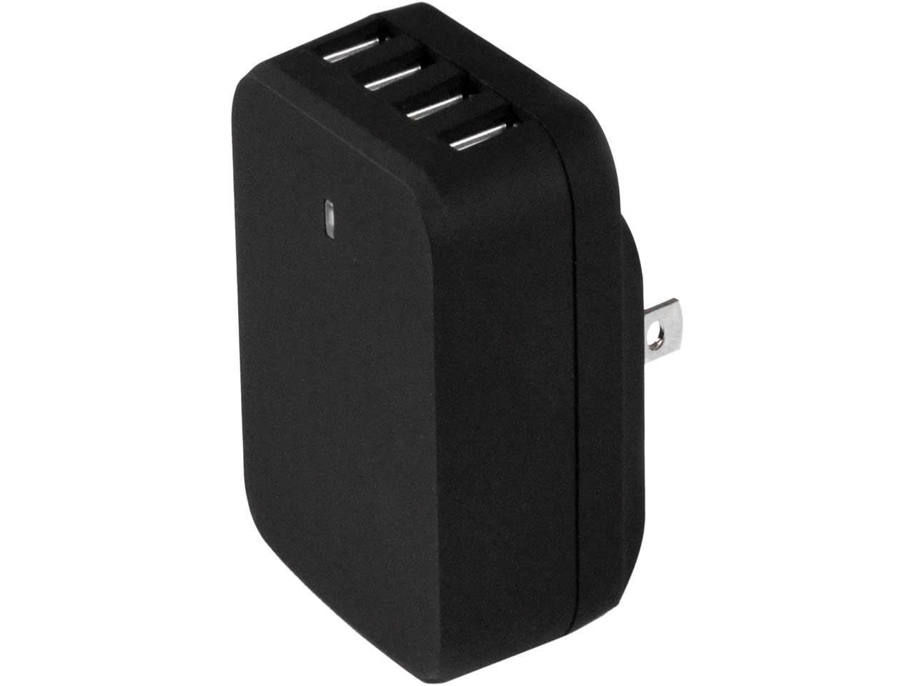 StarTech.com 4-Port Travel USB Wall Charger - 34W/6.8A International Travel Adapter - Portable USB Charging Station (USB4PACBK), Black