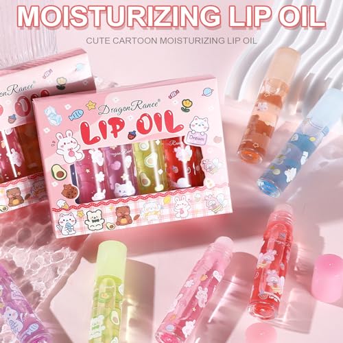 Clear Lip Gloss Sets For Teenage Girls, 6 Pcs Fruit-Flavored Moisturizing Lip Oil Lovely Gift, No-Sticky Long Lasting Liquid Lipstick, Transparent Lip Glow Balm Lip Care For Dry Chapped Lips - Image 4