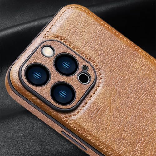 Étui en cuir iPhone 14 Pro Max pour éviter les rayures de l'objectif bleu