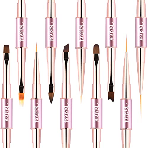 Image of Yasterd 5Pcs Nail Art Brushes Set Double-Ended Nail Art Tools for Nail Art