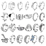 ♥ Diseño Abierto y Material de Calidad ♥ Todos estos anillos son ajustables abiertos, se pueden ajustar a la mayoría de los dedos de las personas, adecuados para personas de todas las edades. Hecho de aleación de calidad, cómodo de llevar, fácil de poner y quitar. Buen chapado, no hay necesidad de preocuparse por volver el dedo verde fácilmente.