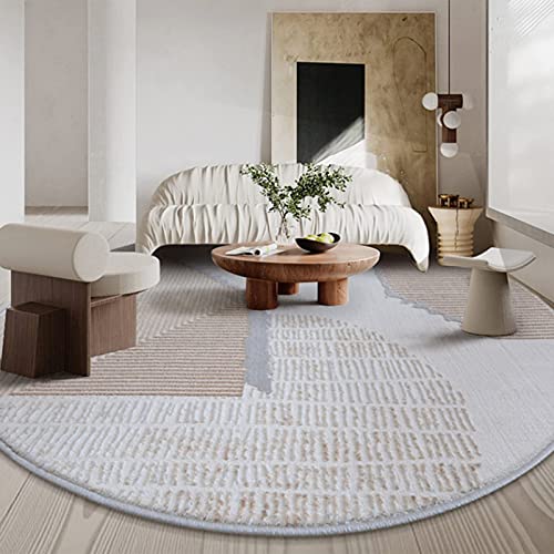 Tapis rond nordique grande surface pour éviter les rayures de chaise de bureau - 4