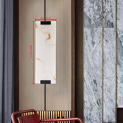 Tfcfl Modern Marble Wall Light Hand Carved Alabaster Rectangular Sconce Wall Lamp Indoor Led Wall Mount Hallway Lighting For Bedroom Living Room #TOP2