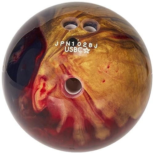 Columbia 300 White Dot PRE-DRILLED Bowling Ball - Scarlet/Black/Gold 13lbs