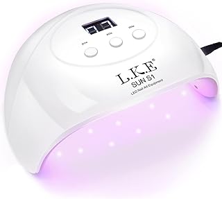 Wisdompark 72W UV LED Nail Lamp, UV Light for Gel Nails with 15 Beads Curing lamp 3 Timer Nail Dryer, LCD Display, Auto Sensor, Professional Nail Lamps for Gel Polish for Advanced DIY at Home