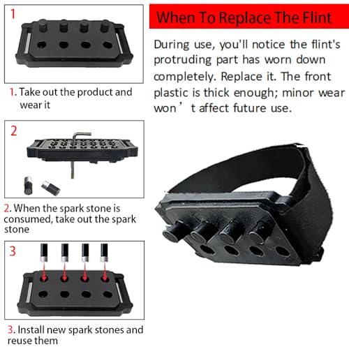 SprintSparkZK Upgrade 1/2PCS Reusable Motorcycle Sparks Shoe Covers | Bicycle Sparks | Skateboard Sparks | Cool Sole Sparkling Shoe Cover (2PCS and 16 consumables) - Thumbnail 6