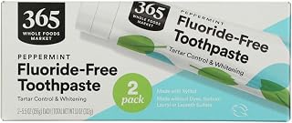 365 by Whole Foods Market Peppermint Fluoride-Free Toothpaste Value 2 Pack, 11 OZ