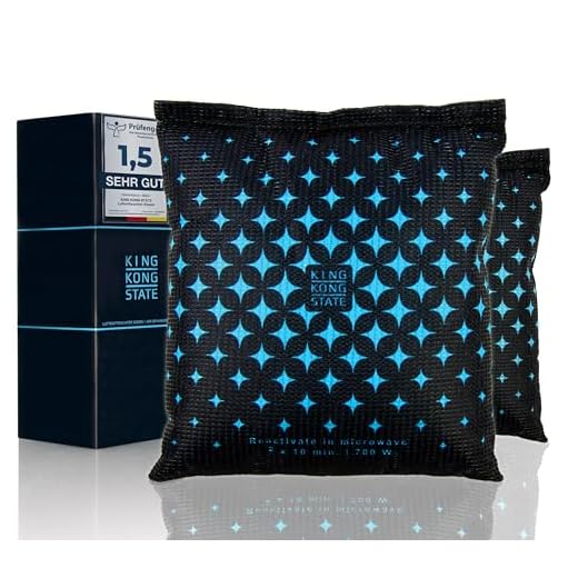 King Kong State Deumidificatore per auto – 2 cuscini deumidificatori da 500 g per parabrezza auto appannati – con imbottitura riutilizzabile anti-appannamento