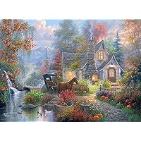 ABEUTY Malen Nach Zahlen Set – Berglandschaft Auf Leinwand 40x50cm, Mit Acrylfarben & Pinseln