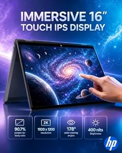 HP OmniBook X Flip 2-in-1 Laptop, 16" 2K IPS Touchscreen, Intel Ultra 7 256V | Backlit Keyboard, Windows 11 Pro — photo 3 of 6