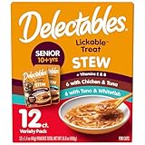 Hartz Delectables Stew Senior Cat Treat Variety Pack, 12 Count