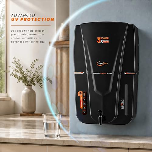 Image of Aqua Frisch Prime 18 L RO + UV + UF + Copper + TDS Control Water Purifier (Black)