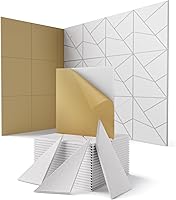 Vista 1 de Paquete de 18 paneles acústicos de pared absorbentes de sonido para estudios de grabación, tratamientos acústicos de línea de corte blanco