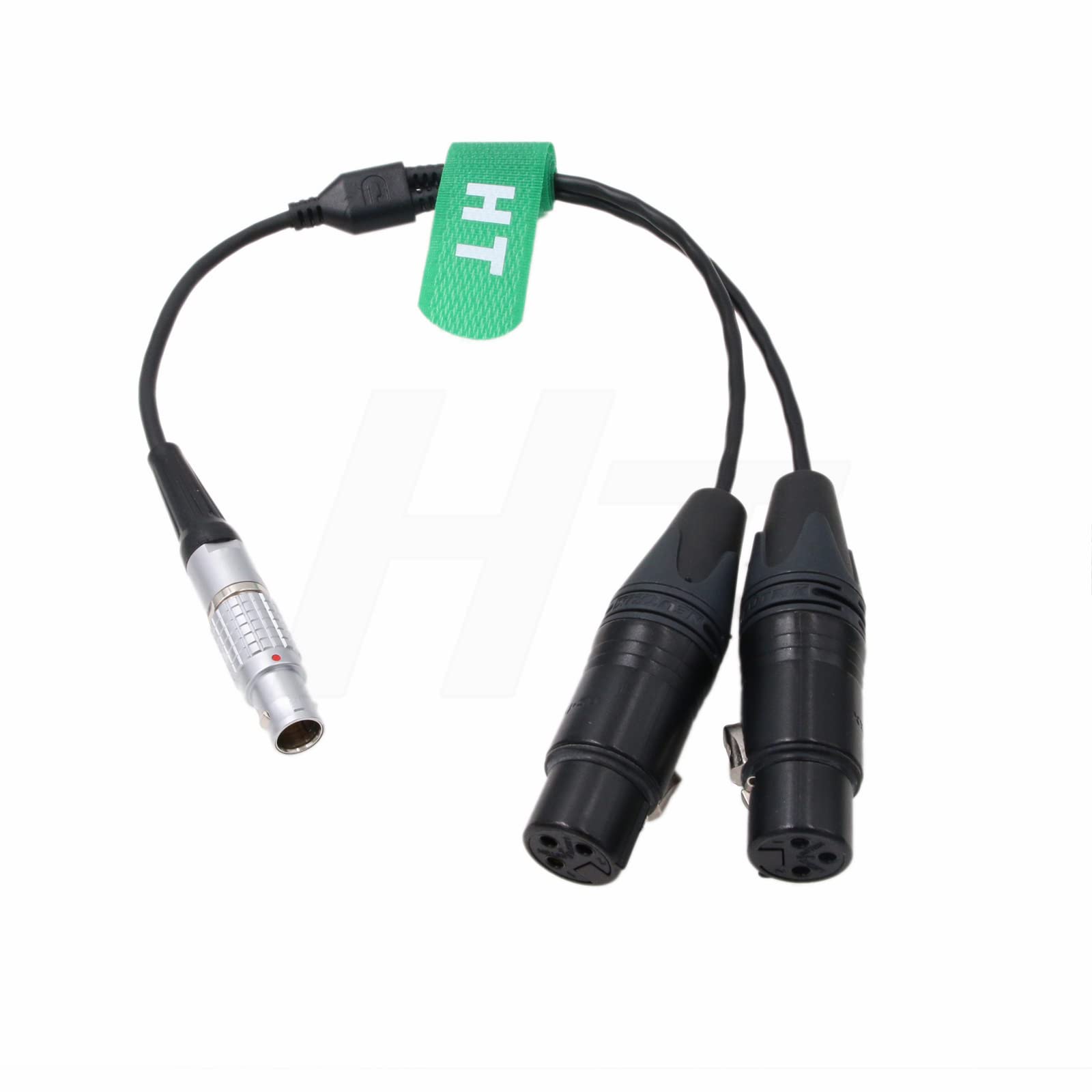 HangTon Câble d'entrée audio 10 broches pour Atomos Shogun Flame, Shogun 7, Shogun Inferno, Ninja Inferno Monitor vers Dual XLR 3 broches femelle Sound Devices 633 Mic