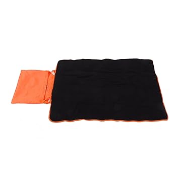 Portable Dog Pad Bed, Waterproof Reversible Soft Outdoor Pet Mat Scratch Resistant for Camping (Orange with Black Polyester Layer)