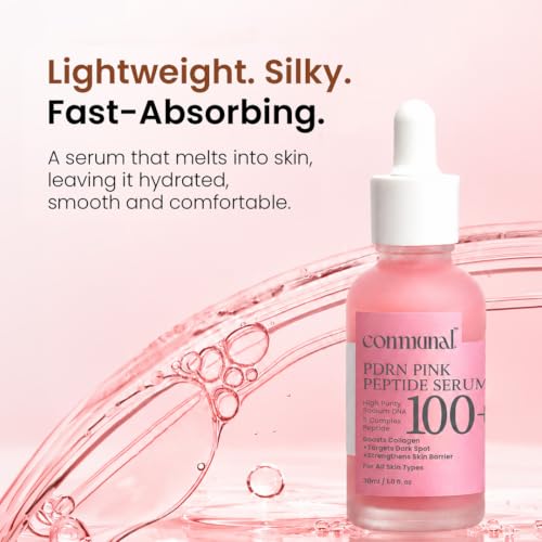 Image of Communal PDRN Pink Peptide Face Serum 30ml with Multi Peptide Complex & Sodium DNA | Collagen Boosting, Brightening & Dark Spot Serum for Glowing, Firm & Youthful Skin