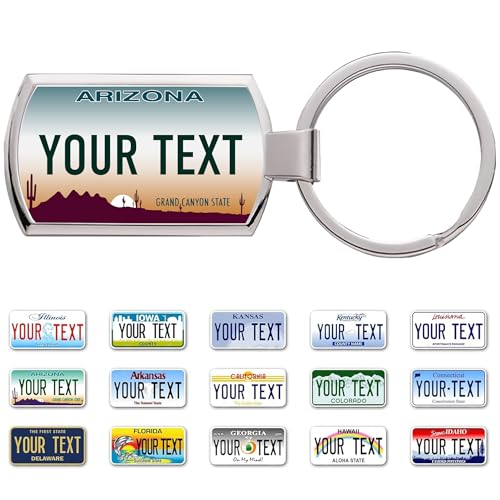 LING Ling's Design Custom Keychain, License Plate Keychain