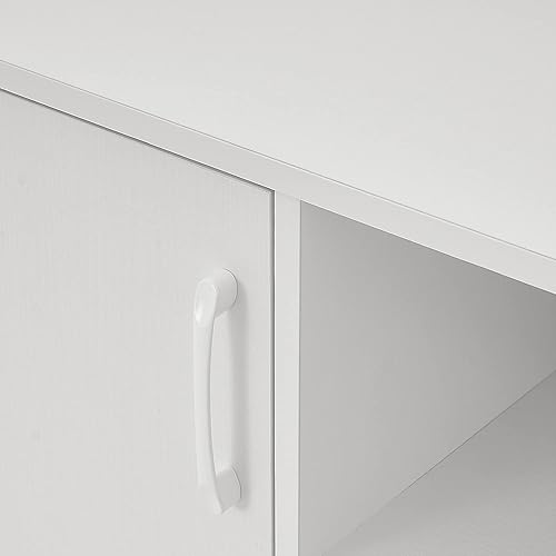 Miniatura 9 de Panana Soporte de TV, centro de entretenimiento con 2 puertas y 2 armarios de almacenamiento con compartimentos para hasta 65 pulgadas para sala de