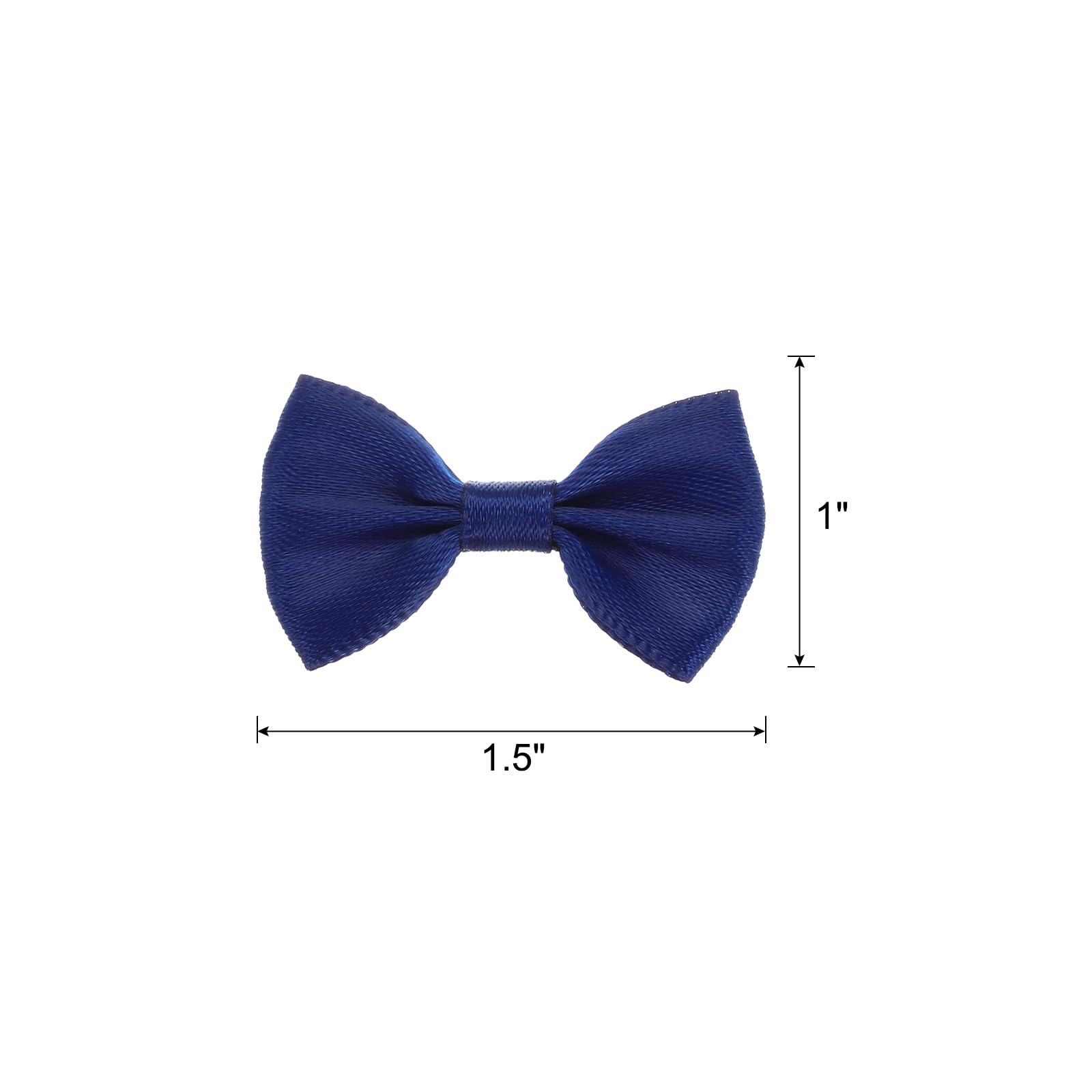 QUARKZMAN 50pz Fiocchi Neri 1.5 x 1 Mini Fiocco per Realizzare Piccoli Fiocchi di Raso Sfusi per Cucito Fai da Te, Scrapbooking, Regalo di Nozze, Decorazione per La Casa