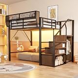 Sweiko - Cama elevada, con escaleras