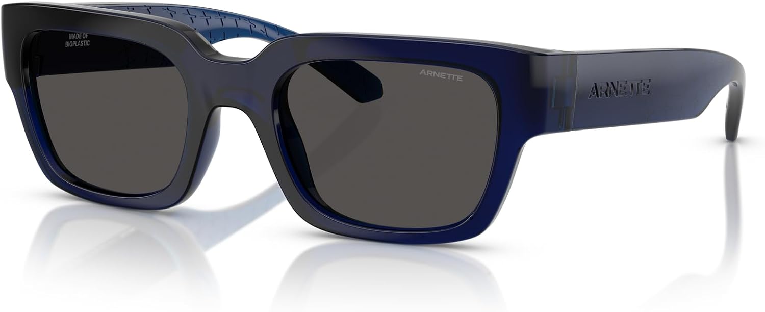 ARNETTE Man Sunglasses Transparent Ice Frame, Dark Violet Lenses, 49MM
